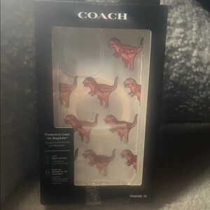 New Coach Rexy Glitter Dinosaur Case for IPhone 16 NWB